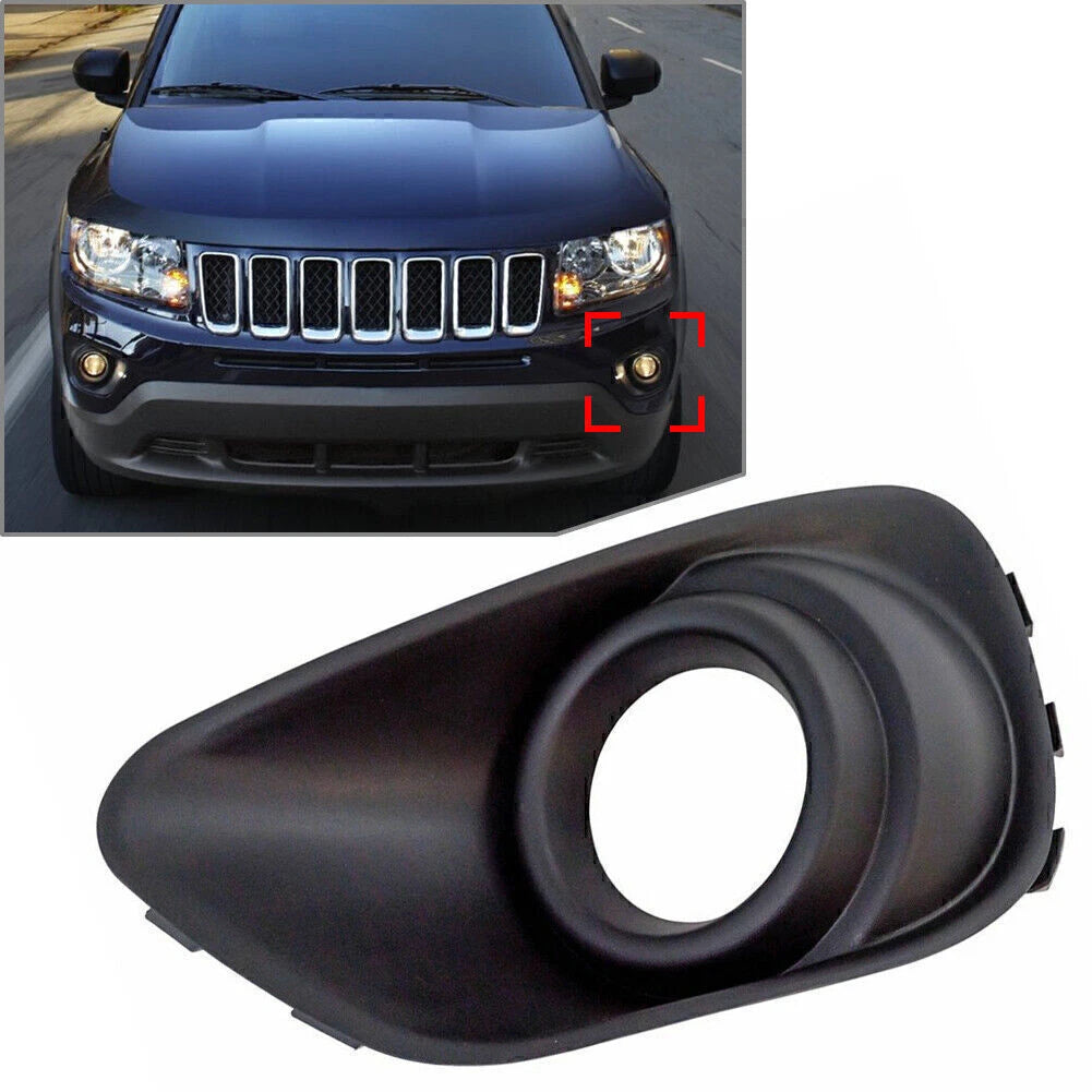 Left Side Front Bumper Fog Light Bezels Cover for Jeep Compass (2011-2017)