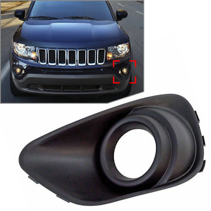 Left Side Front Bumper Fog Light Bezels Cover for Jeep Compass (2011-2017)