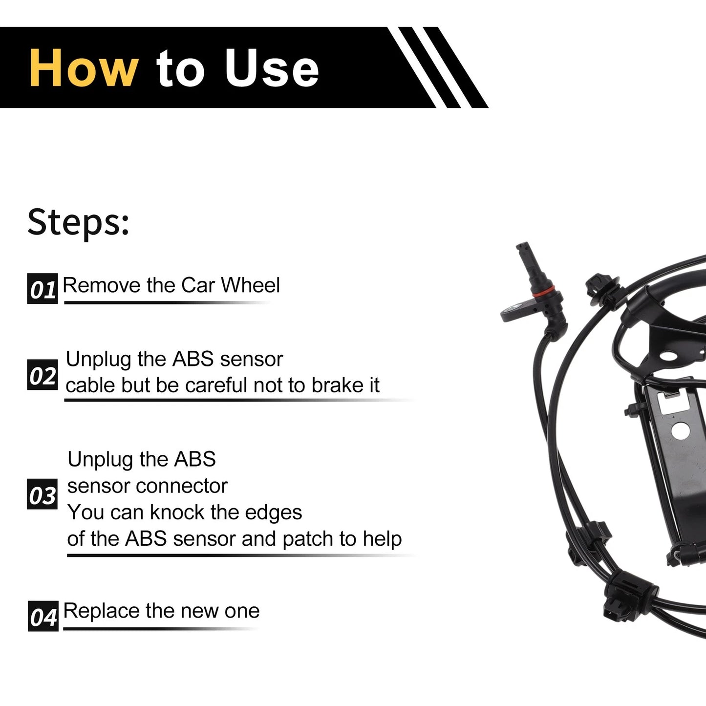 ABS Wheel Speed Sensor for Toyota Hilux 2015-2024 1 x Left Front Sensor
