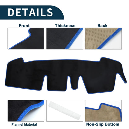 Dashboard Cover Mat for Honda N-ONE JG3 JG4 Sun Protector Black Blue (2012-2022)