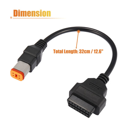 4Pin to OBD2 Diagnostic Scanner Adapter Cable for Harley Davidson