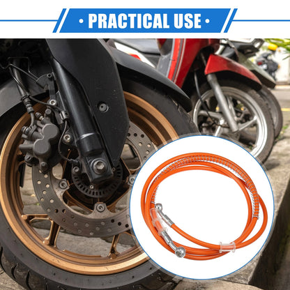 Hydraulic Brake Hose Line Orange 240cm 94.49in 10mm 0.39in for Motorcycle