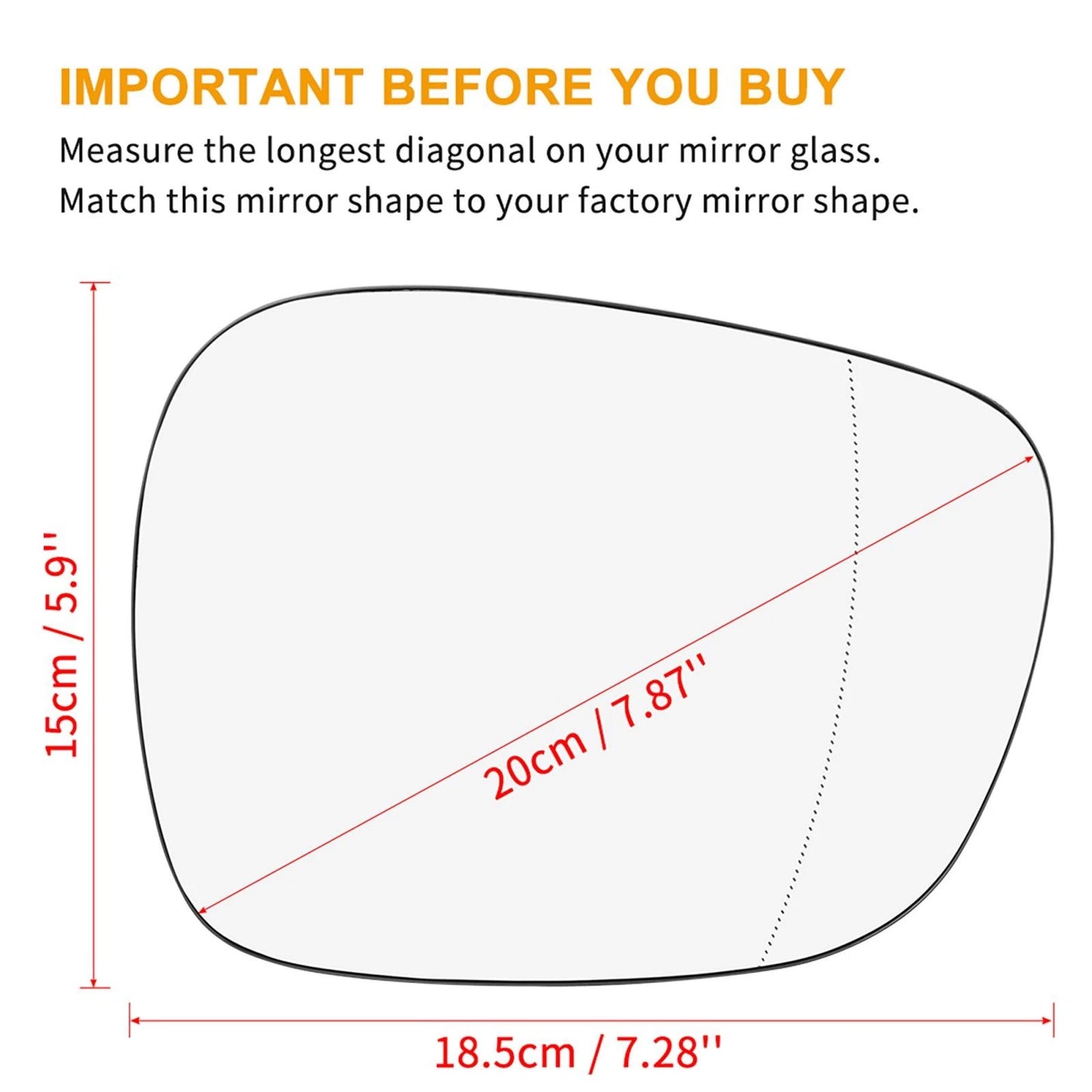 Heated Mirror Glass Replacement w/ Backing for BMW X3 (2011-2014)