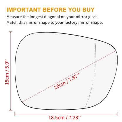 Heated Mirror Glass Replacement w/ Backing for BMW X3 (2011-2014)