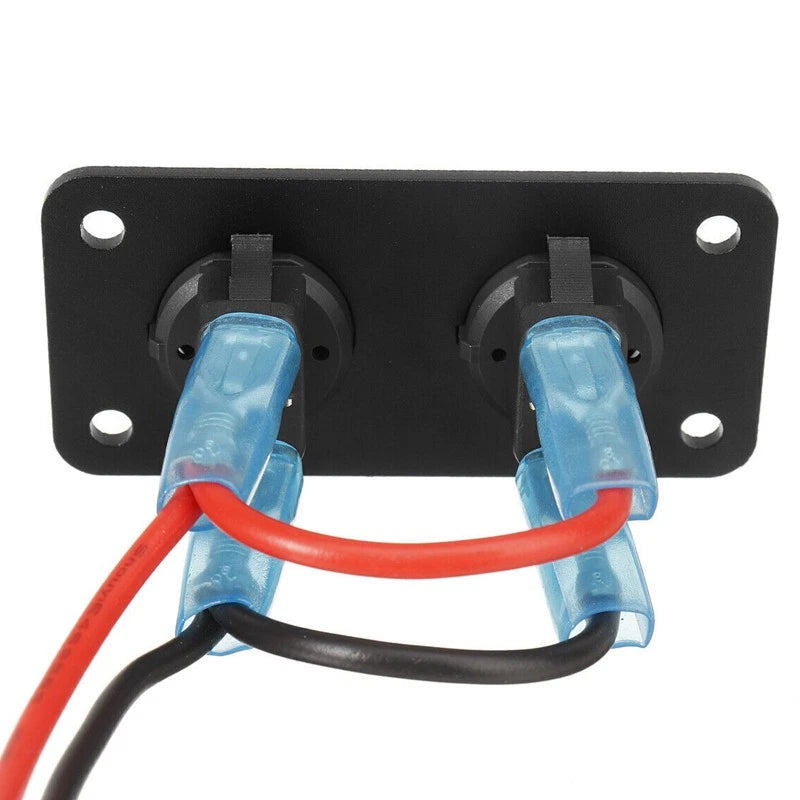 Rocker Switch Panel with Blue LED Light for Car Boat Marine RV Truck