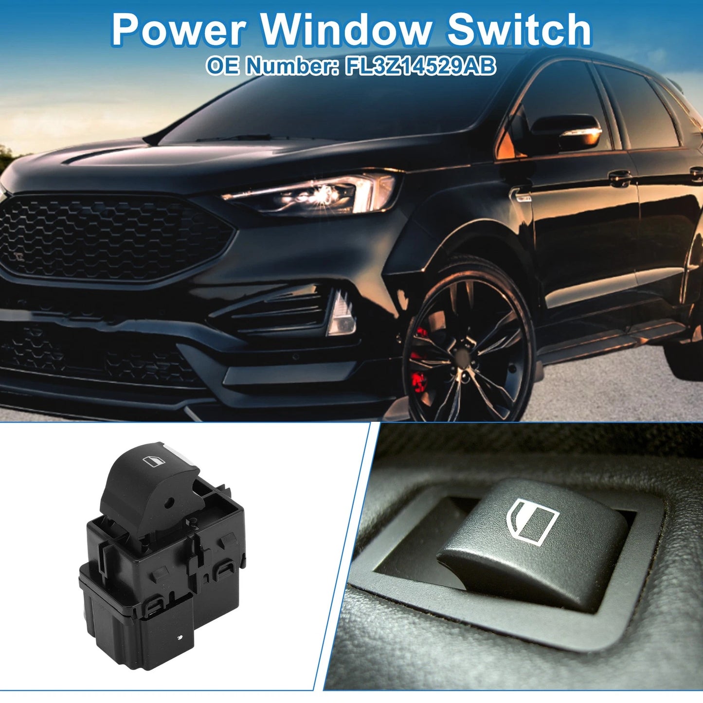 Rear Power Window Switch for Ford Edge, Expedition, F-150 (2015-2023)