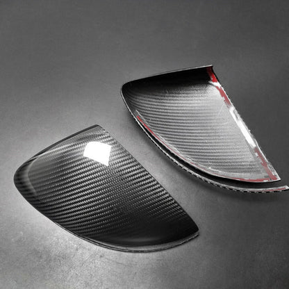 Glossy Carbon Fiber Mirror Covers for Benz W464 W463A G-Class (2019-2023)