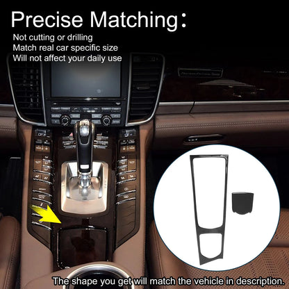 Gear Shift Knob Cover Decal for Porsche Panamera (2010-2016) Black 1 Set