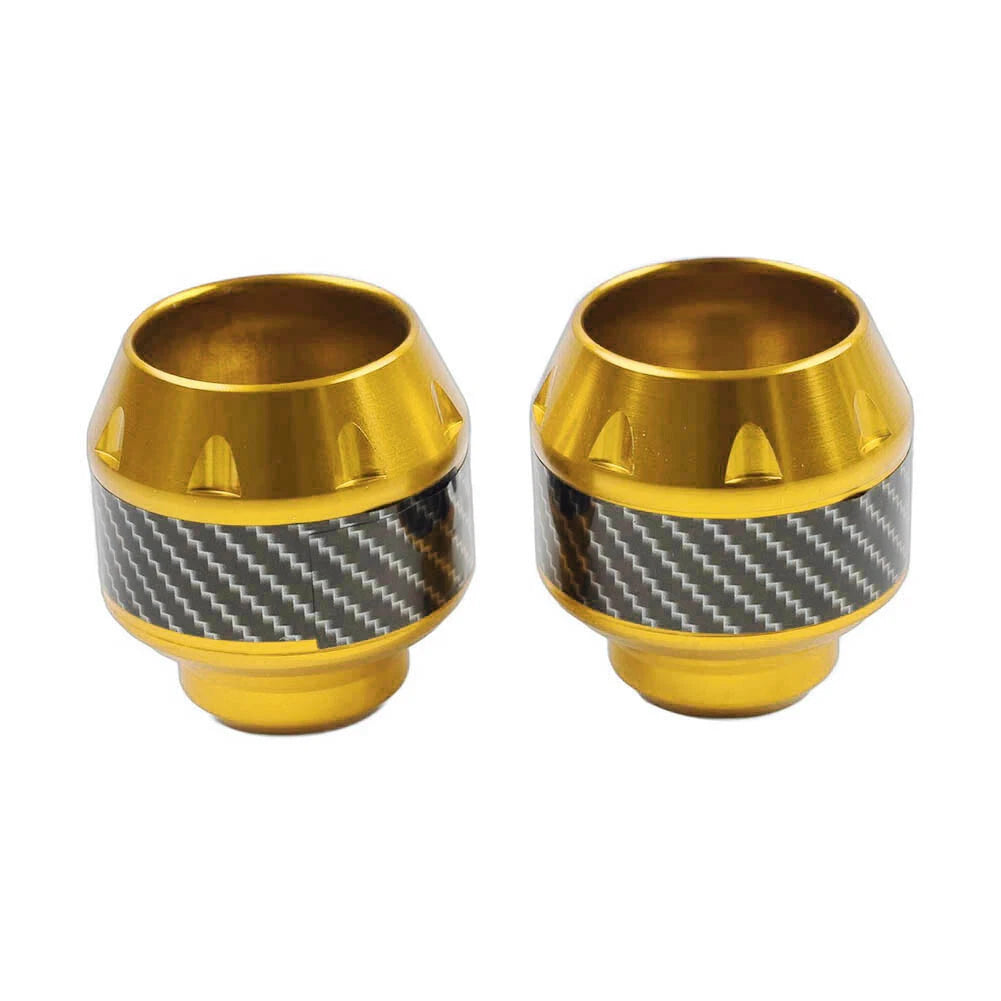 2 x Gold Motorcycle Front Fork Frame Sliders for Make & Model