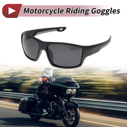 1 Pcs Motorcycle Riding Goggles Gray Lens Black Frame Sunglasses for Motorcycle