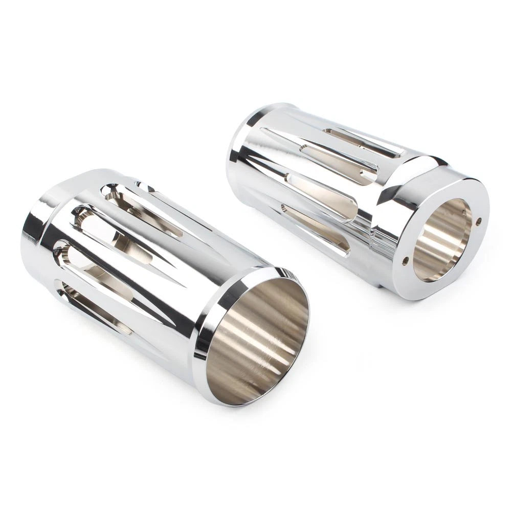 Chrome Fork Boot Slider Cover for Harley Touring Road King Glide (1980-2024)