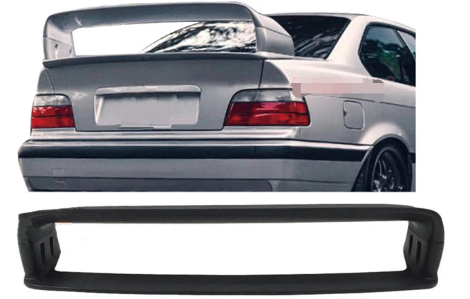 Rear Truck Spoiler for 1992-1998 BMW E36 M3 Coupe - ABS Primed Black