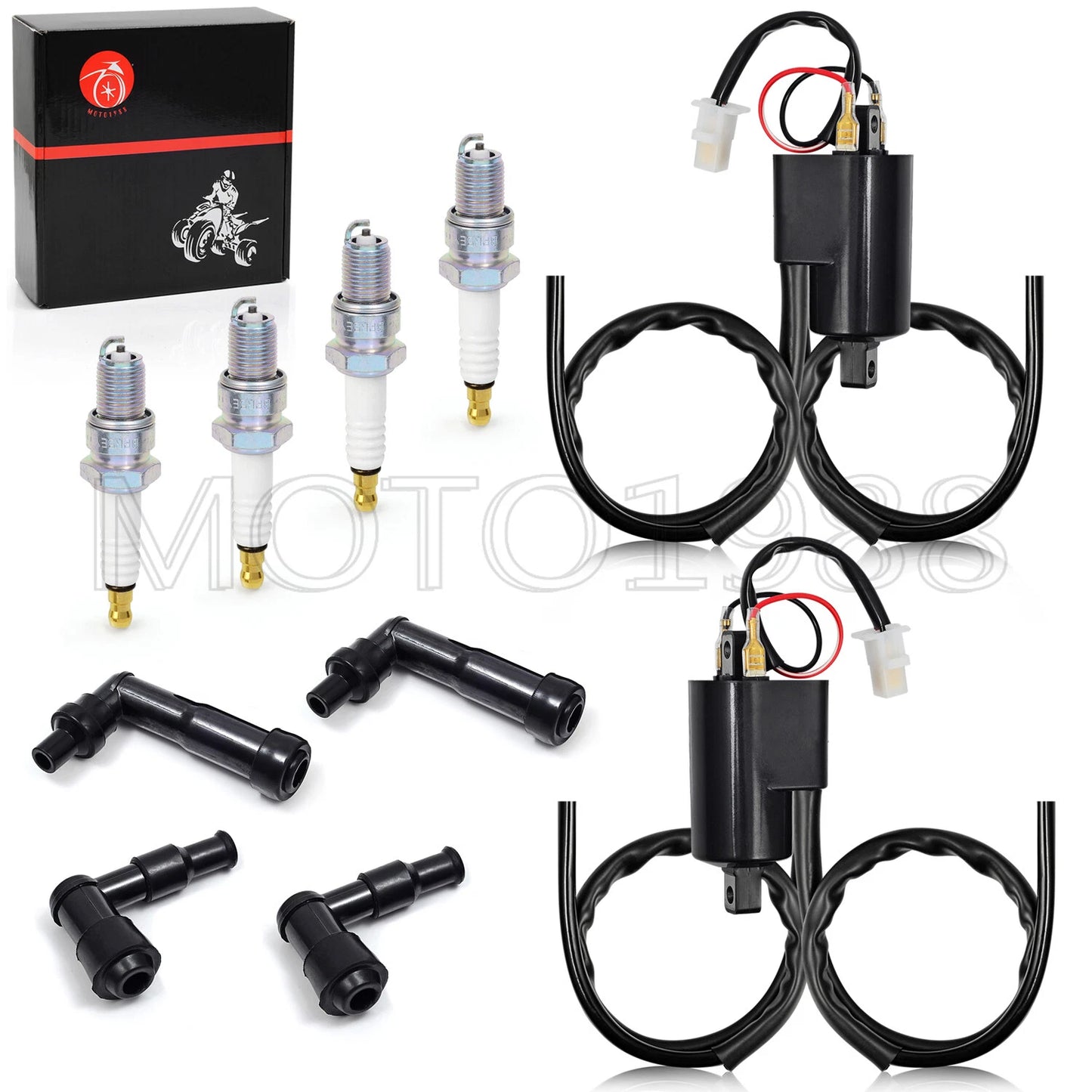 Ignition Coil Spark Plug & Caps for Yamaha XJ650/XJ650L/XJ650R (1980–1983)