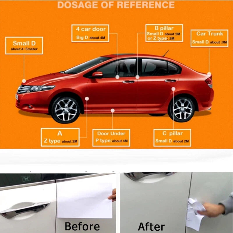 D-Shape Weatherstrip Seal for Car Auto Truck Van Door Window