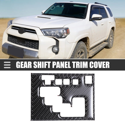 Carbon Fiber & Crystal Epoxy Auto Gear Shift Panel Trim Cover for Toyota