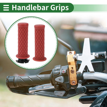 Hand Grips / 7/8" 22mm / TPU Dark Red Grips Cover Kit for Motorcycle