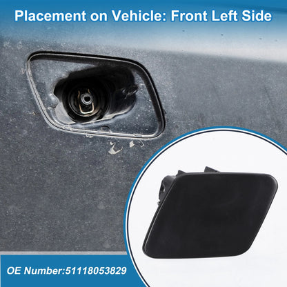 Front Left Side Bumper Headlight Washer Nozzle Cover Cap for BMW 1 Series
