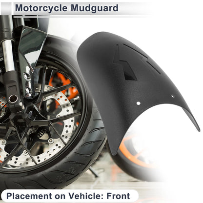 Plastic Motorcycle Fender Front 1 Set Black 22x11cm