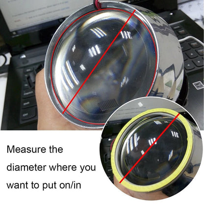 2 x 70mm COB LED Angel Eyes Halo Ring Fog Lamp Lights