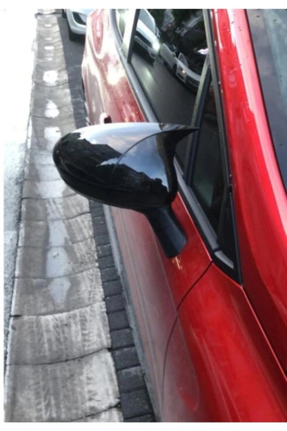 2 Piece Gloss Black Side View Mirror Covers for Renault Clio Mk5 (2019-2023)