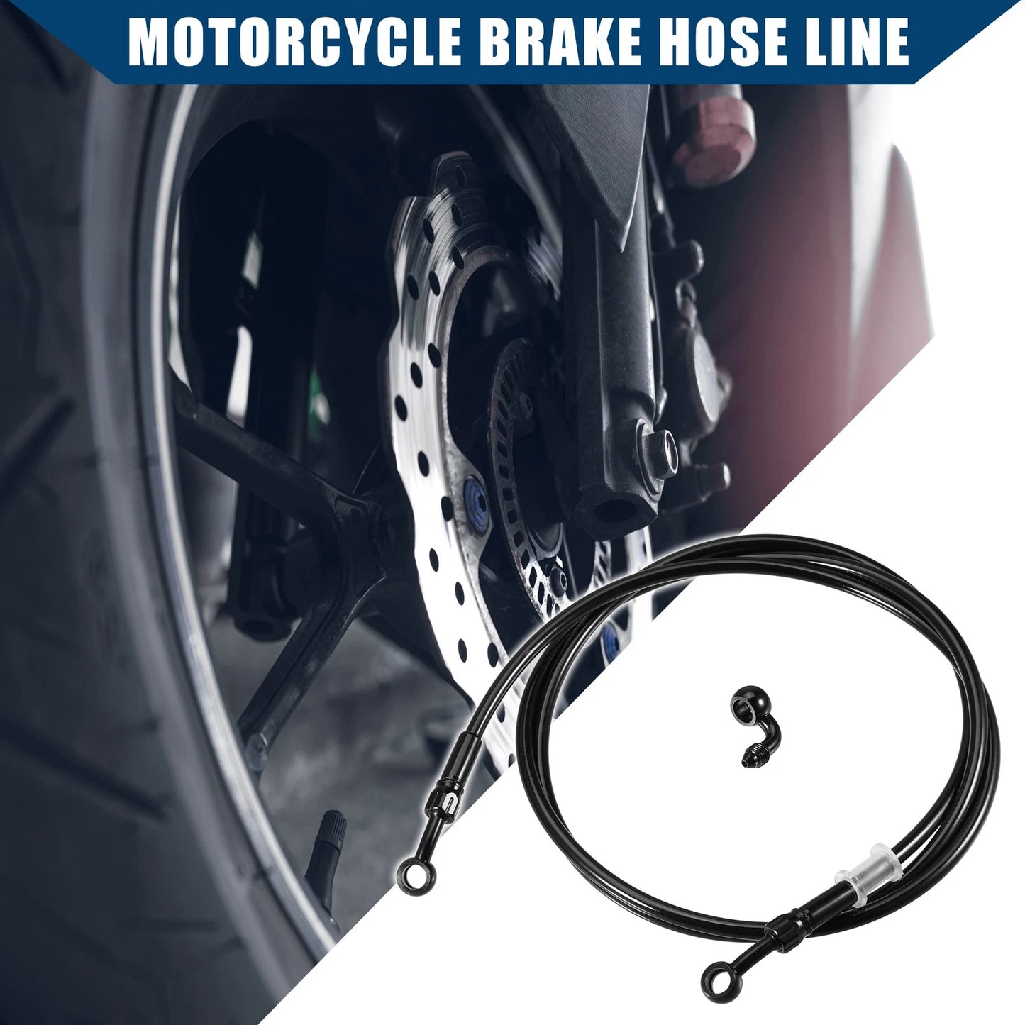 170cm Motorcycle Hydraulic Brake Line Oil Hose Fitting with Banjo