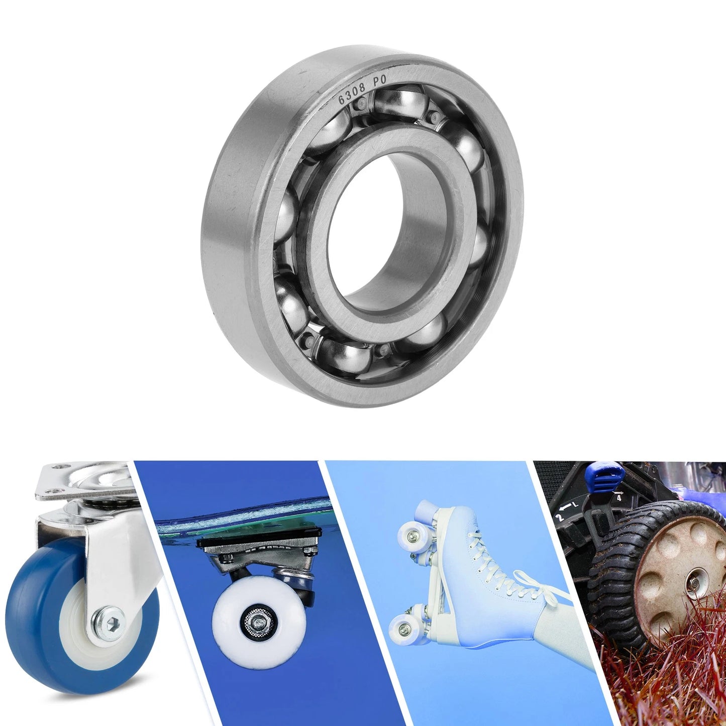 6308 Deep Groove Ball Bearings 40x90x23mm for Scooter Skateboard Wheel