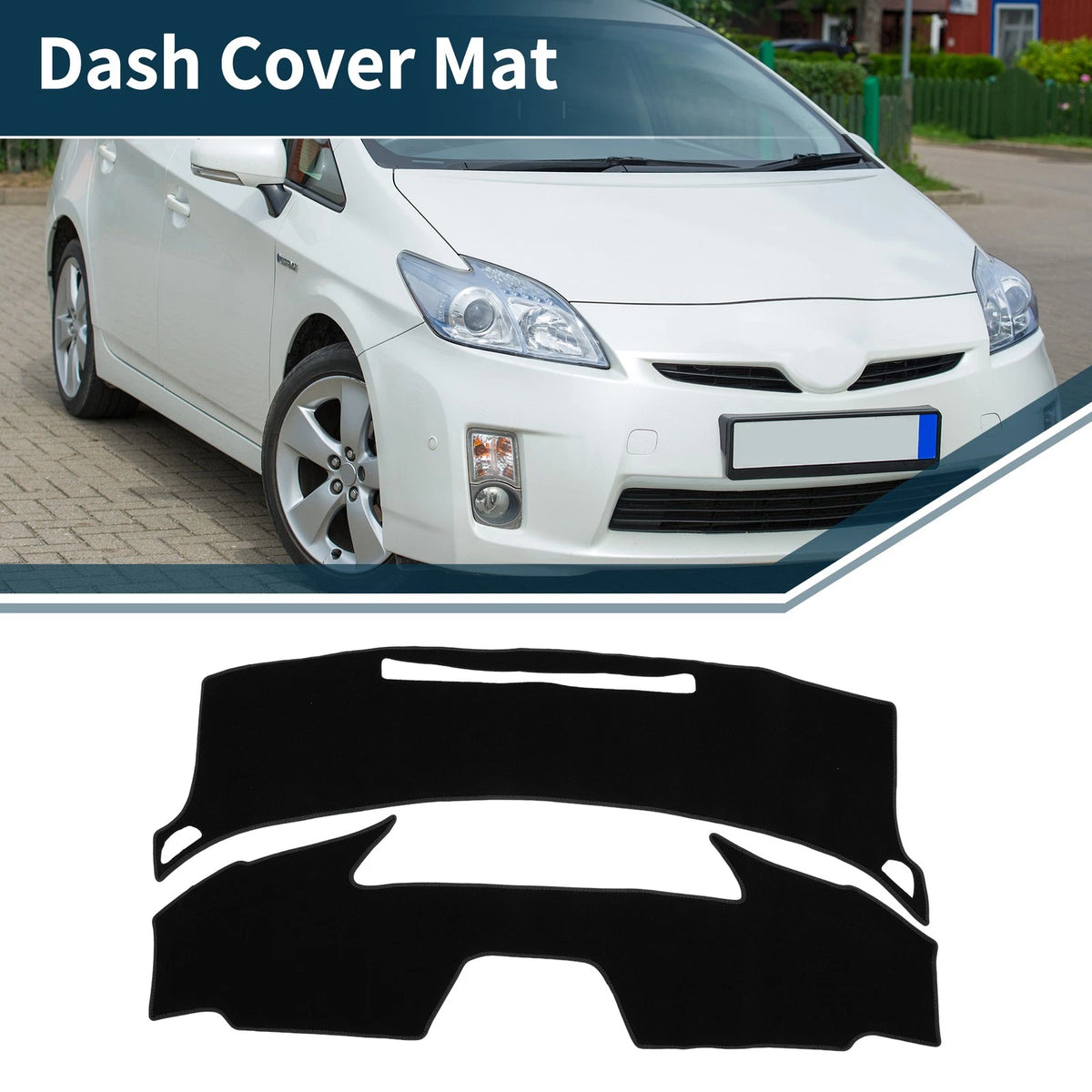 Dashboard Cover Mat for Toyota Prius ZVW55 (2015-2017) Sun Protector Black