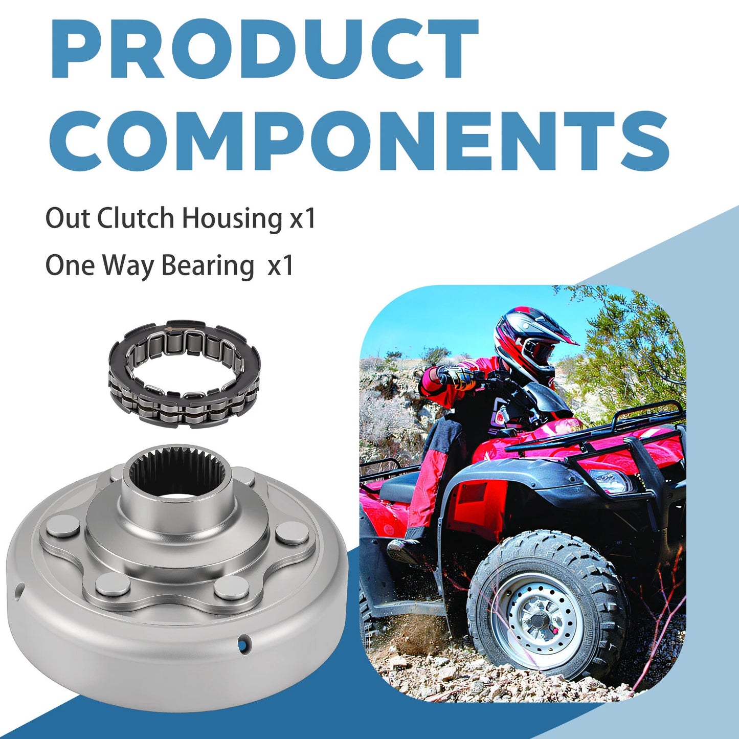 Wet Clutch Centrifugal Carrier & Bearing for Honda TRX350 Rancher 2000-2006