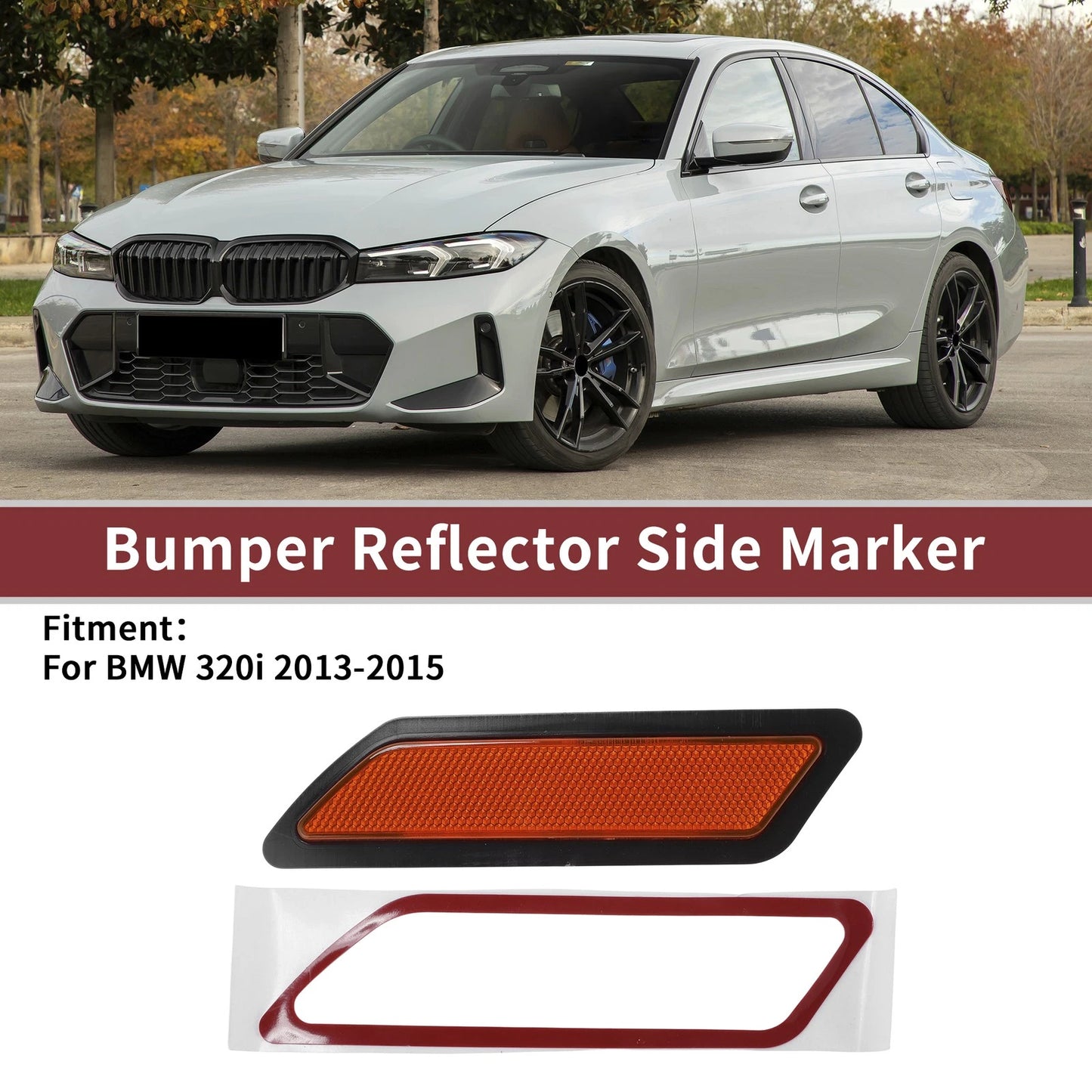 Driver Side Bumper Reflector for BMW 320i (2013-2015)