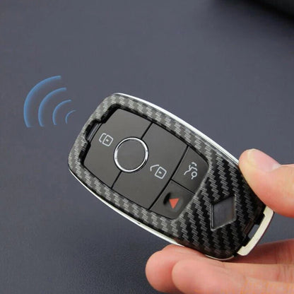 Carbon Fiber Style Key Cover for Mercedes Benz C E S EQC (2019-2023)