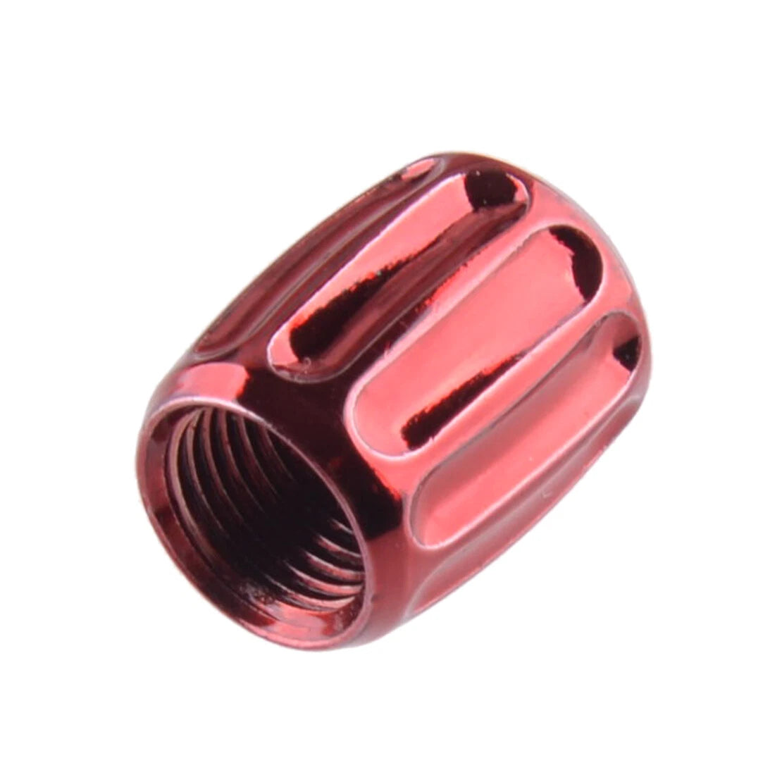 4 x Red Brass Tire Valve Dust Cover Caps for Car Truck SUV Bike