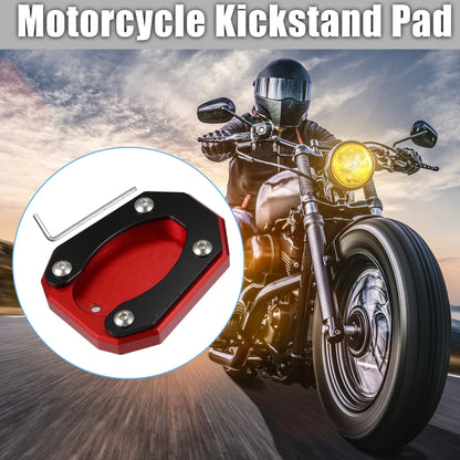 Set Kickstand Side Stand Plate Pad Red for Kawasaki Zx4rr (2023–2023)