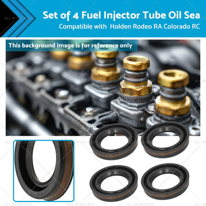 4 Pcs Fuel Injector Tube Oil Seals for Colorado RC 3.0L 4JJ1-TC Diesel