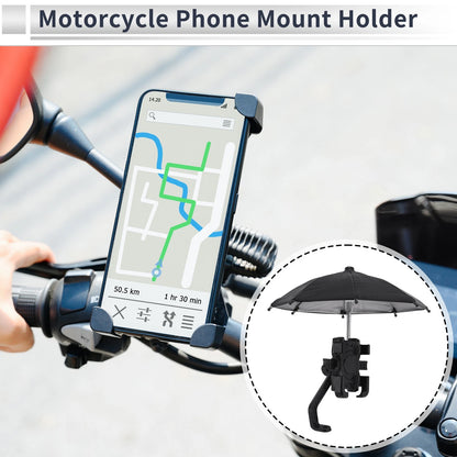 Phone Mount Holder for Motorcycle Rearview Mirror 4.7-7.2 in Black