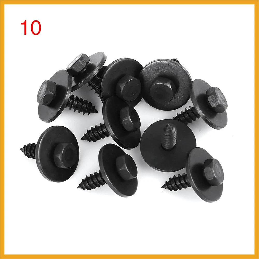 10 Pcs Wheel Arch Trim Hex Head Screws for BMW X5 X6 E46 E60 E90