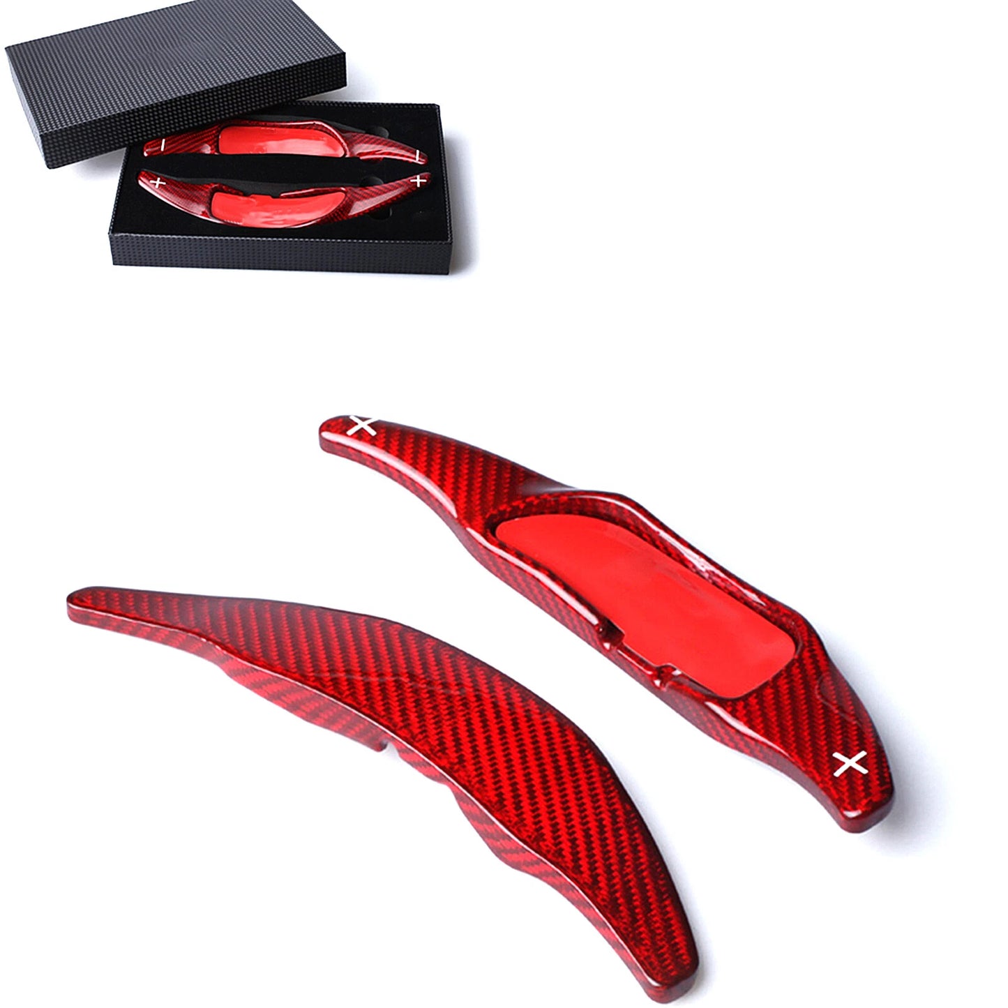 2 x Carbon Fiber Shift Paddle Extensions for AMG A45 C63 E63 S65 (2012-2023)