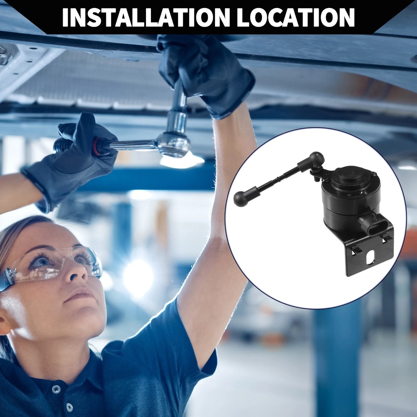 Suspension Ride Height Level Sensor for Chevrolet Front Right Black
