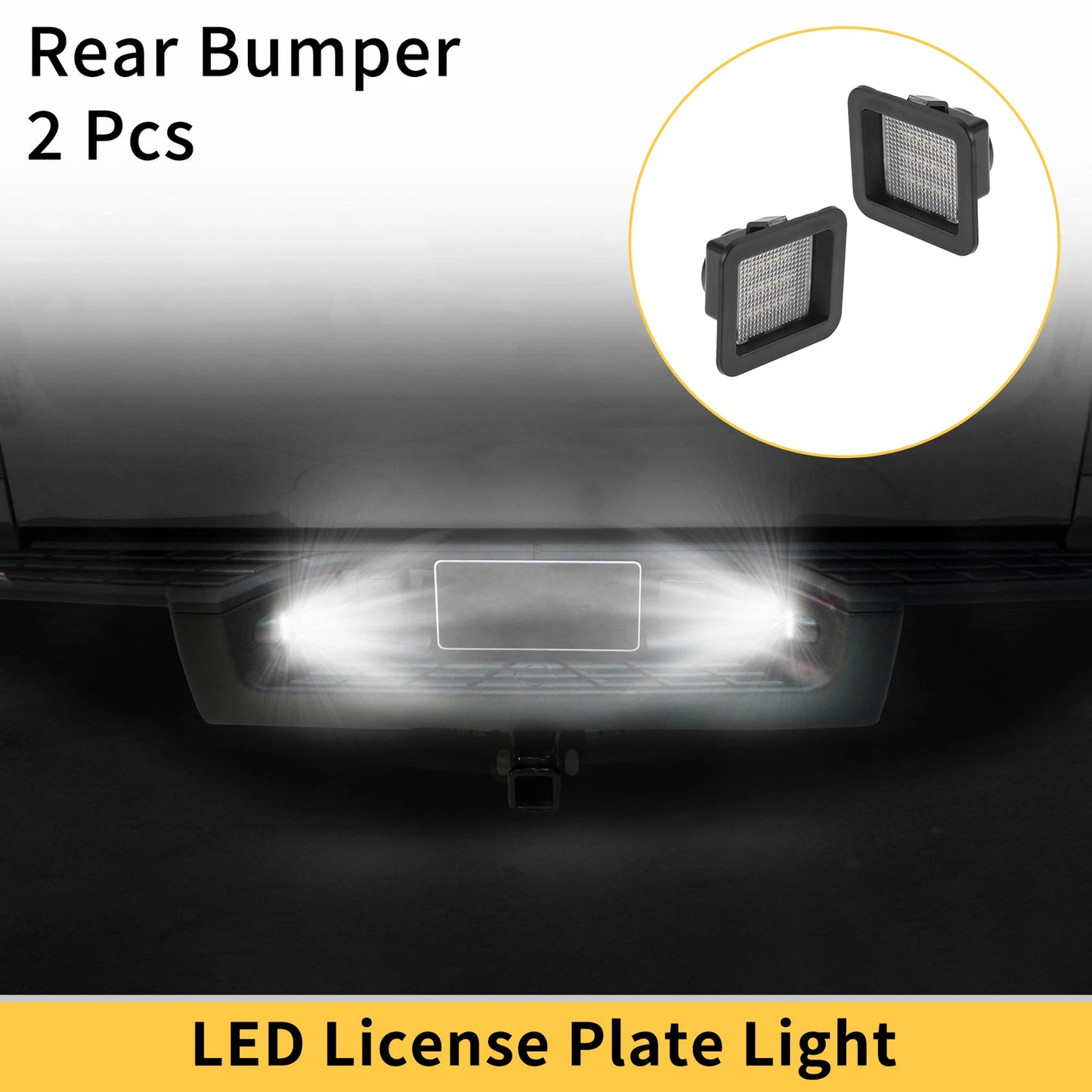 License Plate Light Tag Lamp White for Ford F-150 (2015-2023)