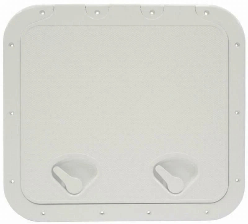 Caravan RV Access Hatch 517mm x 463mm 2 Recessed Handles Nuova Rade White