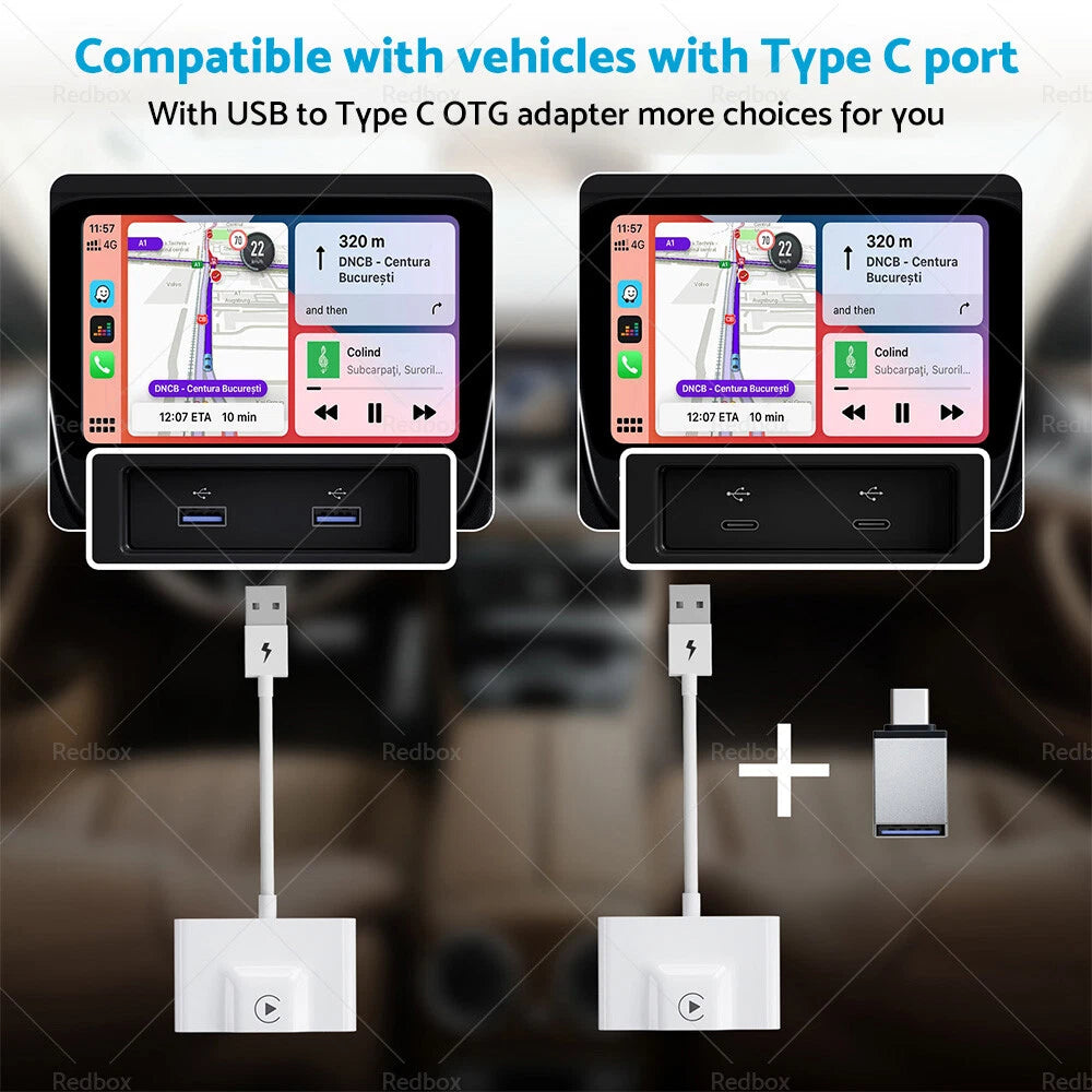 Wired & Wireless CarPlay Adapter for iPhone Apple CarPlay Dongle