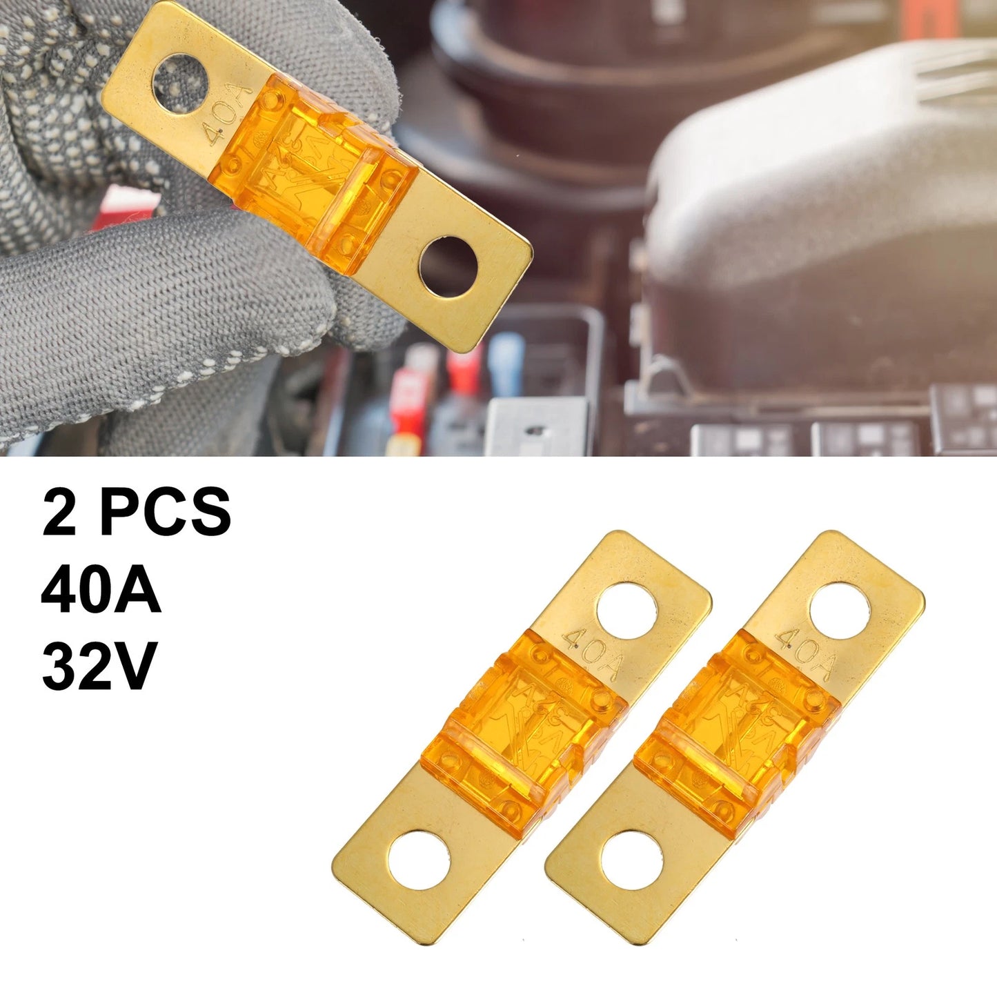 2 x AMI Fuse 40A 32V Bolt-on for Automotive Marine Audio Video System