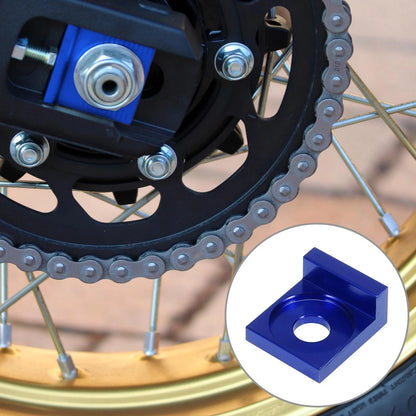 2pcs / 12mm Hole Dia / Blue Chain Adjuster Block Tensioner for Motorcycle