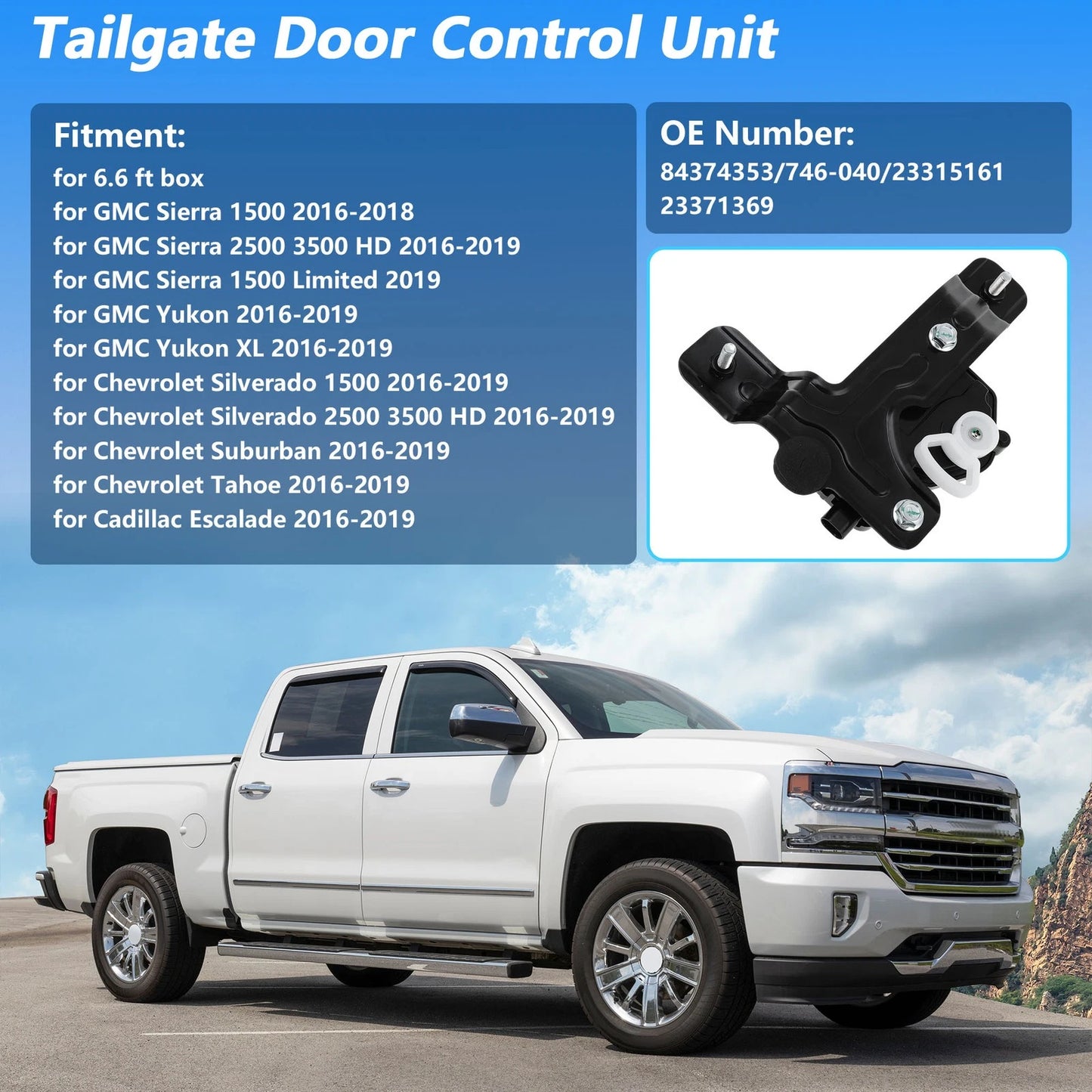Tailgate Door Lock Actuator for Chevrolet Silverado 1500 for GMC