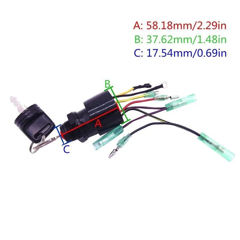 Ignition Key Switch Replacement for Mercury Outboard Models 40-60HP