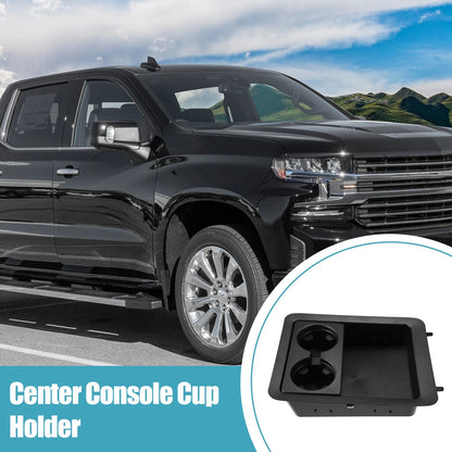 Center Console Cup Holder Bezel Black for Chevrolet Silverado 1500