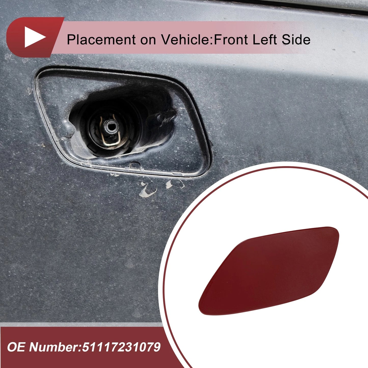 Bumper Trim Nozzle Cover for BMW Z4 (2009-2016) Dark Red
