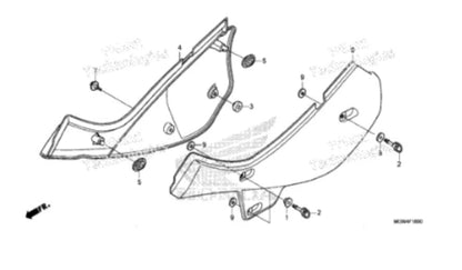 Air Nettoyant Côté Plastique Housse dzus Vis for Honda XR