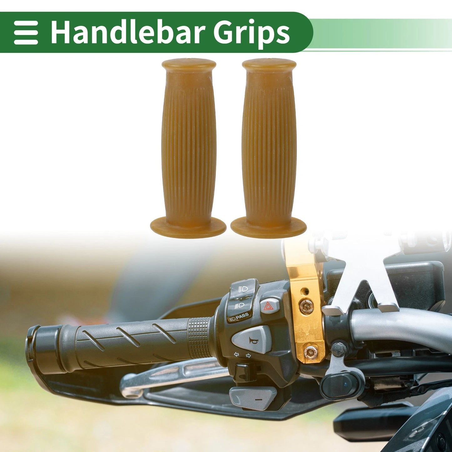 25mm Motorcycle Hand Grips Cover Handlebar Cover TPU Clear Brown for Make Model