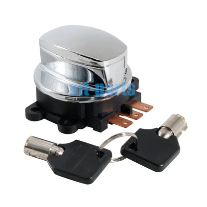Chrome Ignition Key Switch for Harley-Davidson Dyna Low Rider EFI (2004-2005)