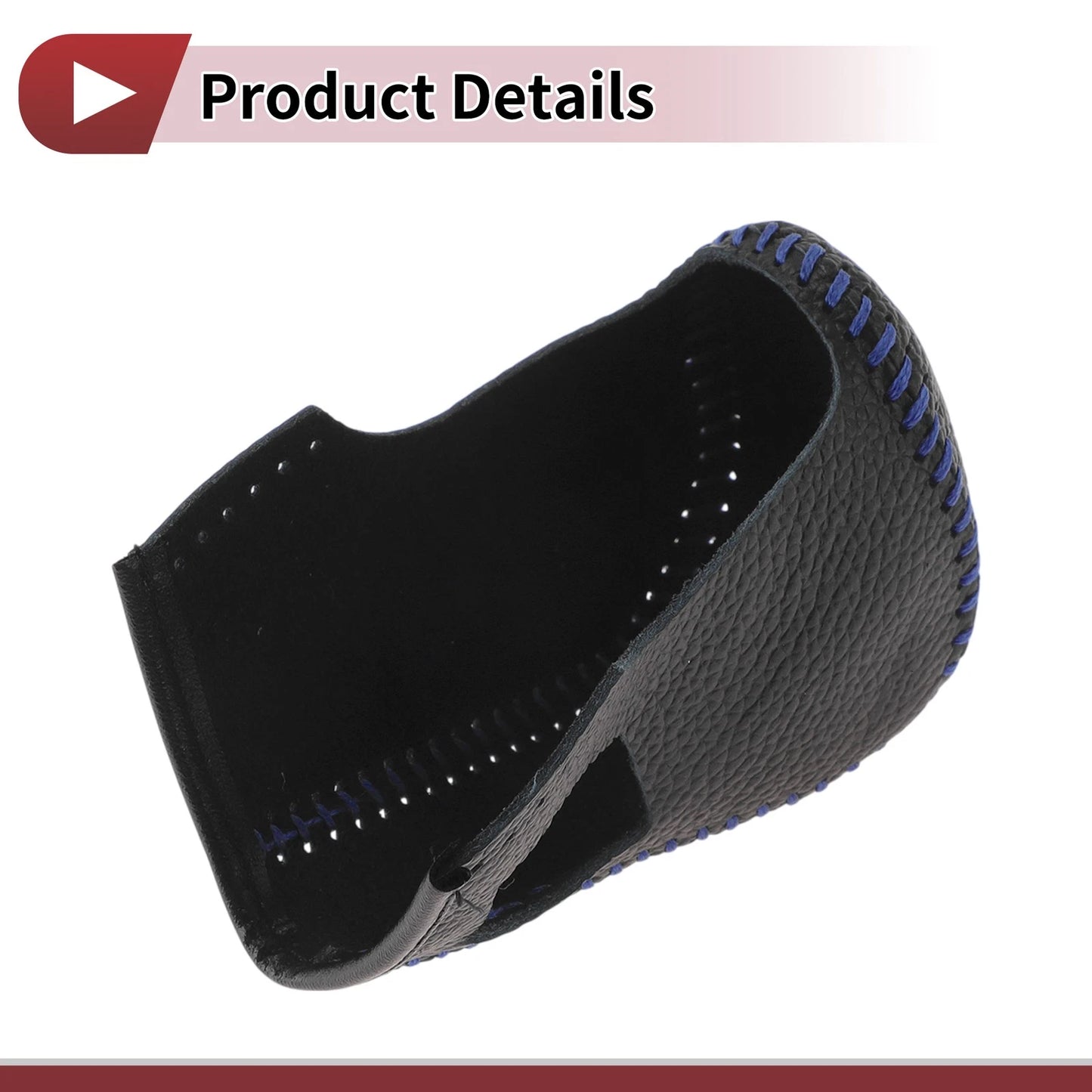 Black Blue Faux Leather Gear Shift Knob Cover for Nissan Murano (2009-2013)